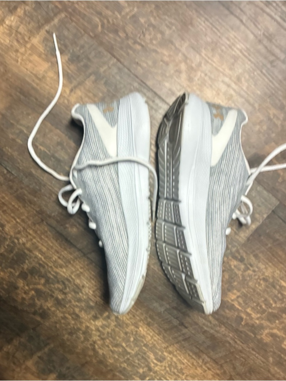 Under Armour Charged Impulse Women’s Athletic Shoes - Light Gray/White - Picture 9 of 11